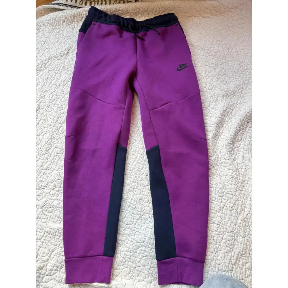 Nike Tech Youth Jogger Sweatpants Size‎ Large - Purple and Navy #454